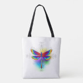 Rainbow Polygonal Dragonfly Tasche (Rückseite)