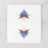 Rainbow Polygonal Dragonfly Terminkarte (Außenseite Aufgefaltet)