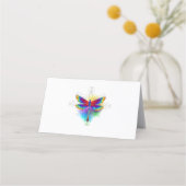 Rainbow Polygonal Dragonfly Terminkarte (Rückseite)