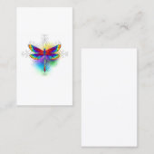 Rainbow Polygonal Dragonfly Terminkarte (Vorne/Hinten)
