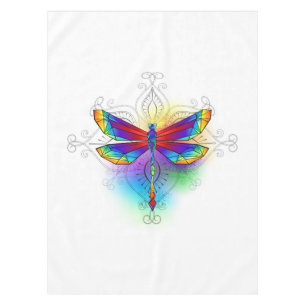 Rainbow Polygonal Dragonfly Tischdecke