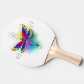 Rainbow Polygonal Dragonfly Tischtennis Schläger (Seitenansicht)