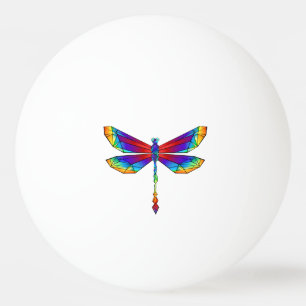 Rainbow Polygonal Dragonfly Tischtennisball