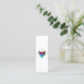 Rainbow Polygonal Dragonfly Treuekarte (Stehend Vorderseite)