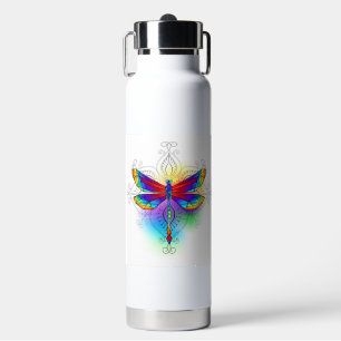 Rainbow Polygonal Dragonfly Trinkflasche