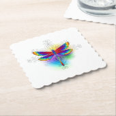 Rainbow Polygonal Dragonfly Untersetzer (angewinkelt)