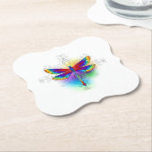 Rainbow Polygonal Dragonfly Untersetzer (angewinkelt)