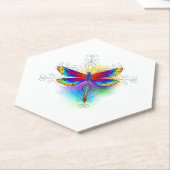 Rainbow Polygonal Dragonfly Untersetzer (angewinkelt)