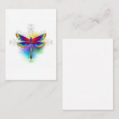 Rainbow Polygonal Dragonfly Visitenkarte (Vorne/Hinten)