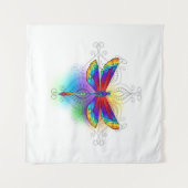 Rainbow Polygonal Dragonfly Wandteppich (Vorderseite (Horizontal))