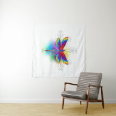 Rainbow Polygonal Dragonfly Wandteppich (Beispiel (Horizontal))