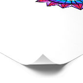 Rainbow Polygonal Seahorse Fotodruck (Ecke)