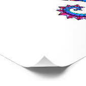 Rainbow Polygonal Seahorse Fotodruck (Ecke)