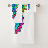 Rainbow Polygonal Seepferd Badhandtuch Set (Insitu)