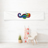 Rainbow Polygonal Seepferd Banner (Insitu)
