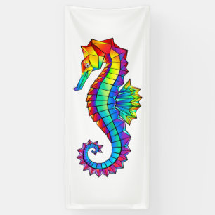 Rainbow Polygonal Seepferd Banner