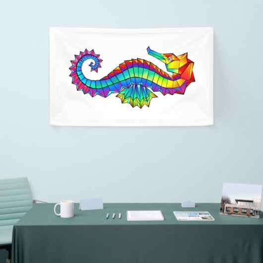 Rainbow Polygonal Seepferd Banner (Messeveranstaltung)