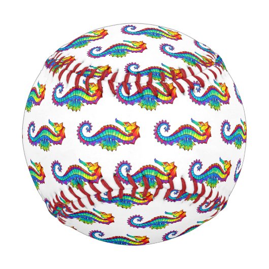 Rainbow Polygonal Seepferd Baseball (Rückseite)