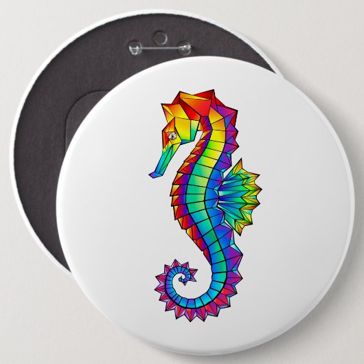 Rainbow Polygonal Seepferd Button (Vorne & Hinten)