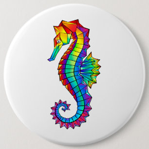 Rainbow Polygonal Seepferd Button