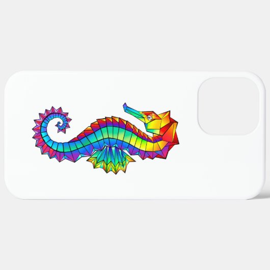 Rainbow Polygonal Seepferd Case-Mate iPhone Hülle (Rückseite / Rechts)