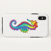 Rainbow Polygonal Seepferd Case-Mate iPhone Hülle (Rückseite (Horizontal))
