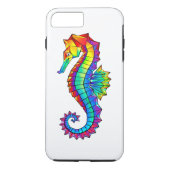 Rainbow Polygonal Seepferd Case-Mate iPhone Hülle (Rückseite)