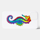 Rainbow Polygonal Seepferd Case-Mate iPhone Hülle (Rückseite (Horizontal))