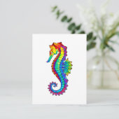 Rainbow Polygonal Seepferd Einladung (Stehend Vorderseite)