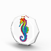 Rainbow Polygonal Seepferd Fotoblock (Rechts)