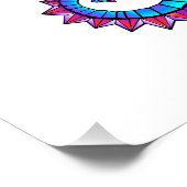 Rainbow Polygonal Seepferd Fotodruck (Ecke)