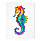 Rainbow Polygonal Seepferd Fotodruck (Vorne)