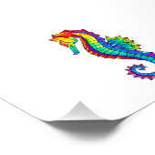 Rainbow Polygonal Seepferd Fotodruck (Ecke)