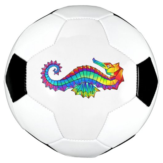 Rainbow Polygonal Seepferd Fußball (Gedreht)