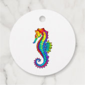 Rainbow Polygonal Seepferd Geschenkanhänger (Rückseite)