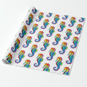 Rainbow Polygonal Seepferd Geschenkpapier (Ungerollt)