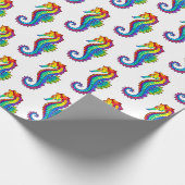 Rainbow Polygonal Seepferd Geschenkpapier (Ecke)
