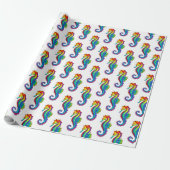 Rainbow Polygonal Seepferd Geschenkpapier (Ungerollt)