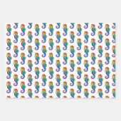 Rainbow Polygonal Seepferd Geschenkpapier Set (Vorderseite 3)