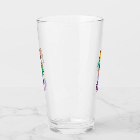 Rainbow Polygonal Seepferd Glas (Links)