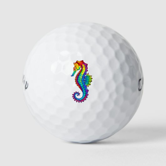 Rainbow Polygonal Seepferd Golfball (Vorderseite)