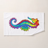 Rainbow Polygonal Seepferd Handtuch (Handtuch)