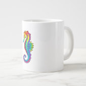 Rainbow Polygonal Seepferd Jumbo-Tasse (Vorderseite Rechts)