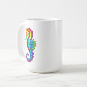 Rainbow Polygonal Seepferd Kaffeetasse (Vorderseite Links)