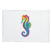 Rainbow Polygonal Seepferd Kissenbezug (Rückseite)