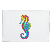 Rainbow Polygonal Seepferd Kissenbezug (Rückseite-Links)