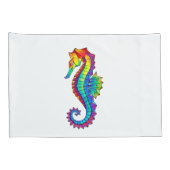 Rainbow Polygonal Seepferd Kissenbezug (Rückseite-Rechts)