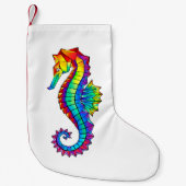 Rainbow Polygonal Seepferd Kleiner Weihnachtsstrumpf (Vorderseite)