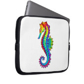 Rainbow Polygonal Seepferd Laptopschutzhülle (Vorne Rechts)