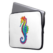 Rainbow Polygonal Seepferd Laptopschutzhülle (Vorderseite Links)